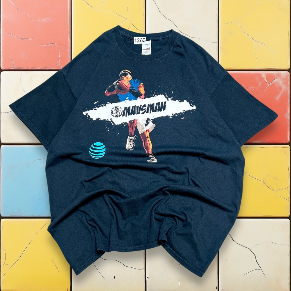 VTG‎ 2002 Dallas Mavericks NBA Tee Y2K Men Black XL Basketball Mavs Man Shirt